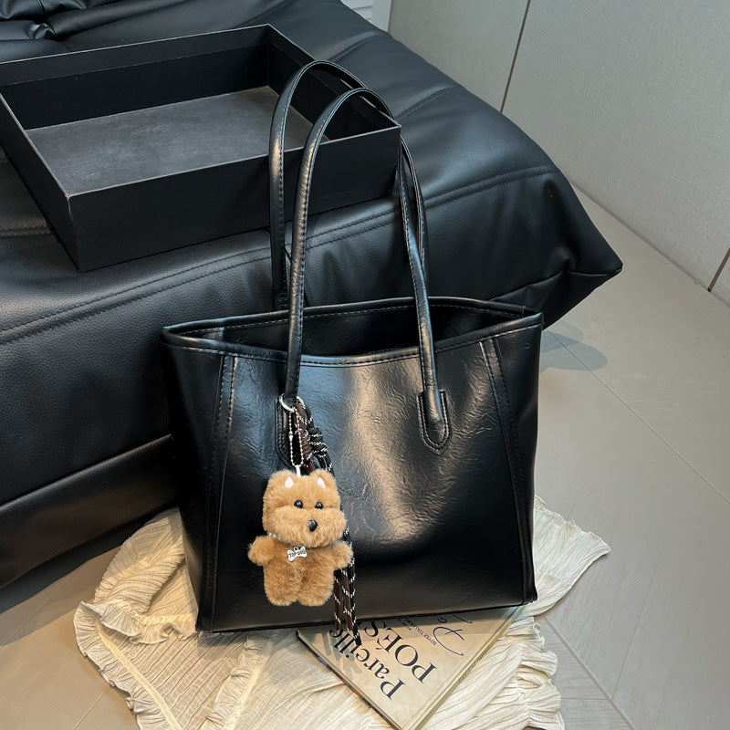 Damen elegante Shopper-Tasche mit verspieltem Anhänger Nord Taschen