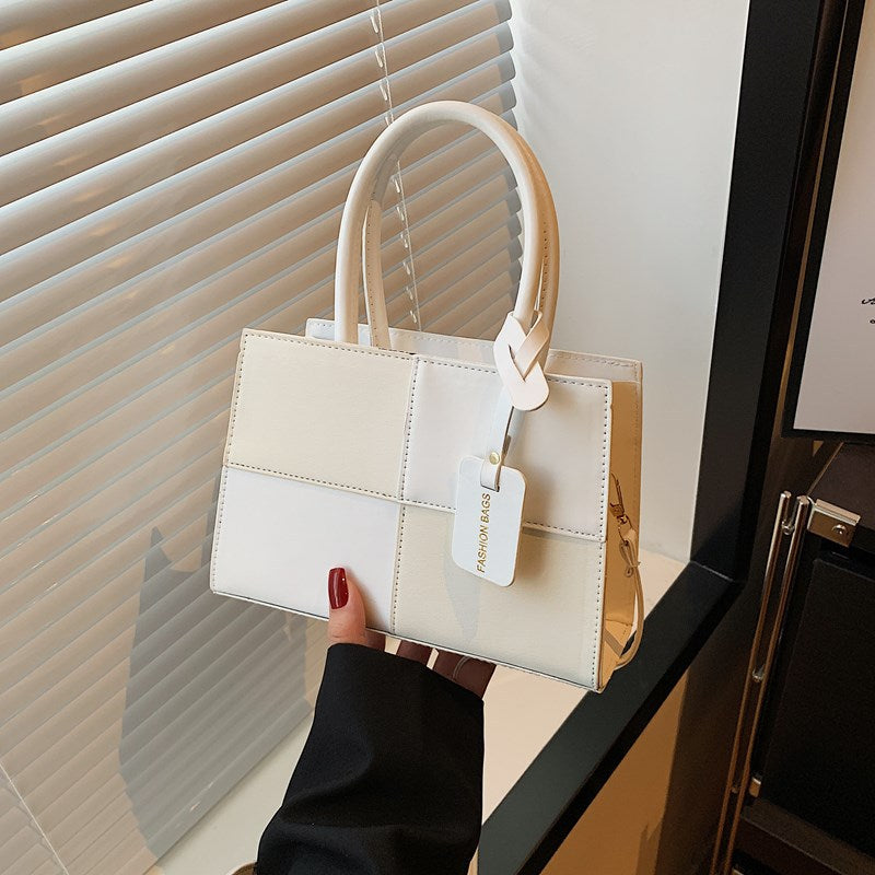 Damen elegante Handtasche mit strukturiertem Patchwork-Design Nord Taschen