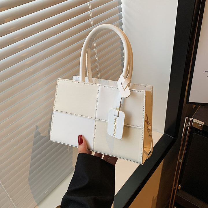 Damen elegante Handtasche mit strukturiertem Patchwork-Design Nord Taschen