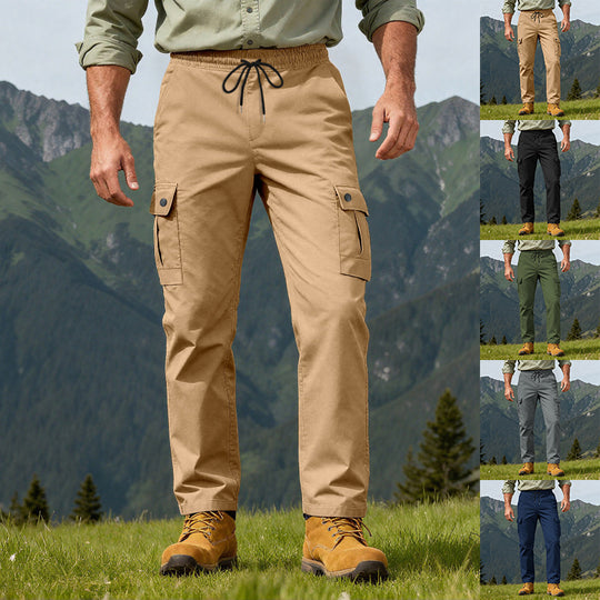 Herren Utility-Cargo-Hose mit elastischem Bund, verstellbarem Kordelzug und Mehrfachtaschen Nord Taschen