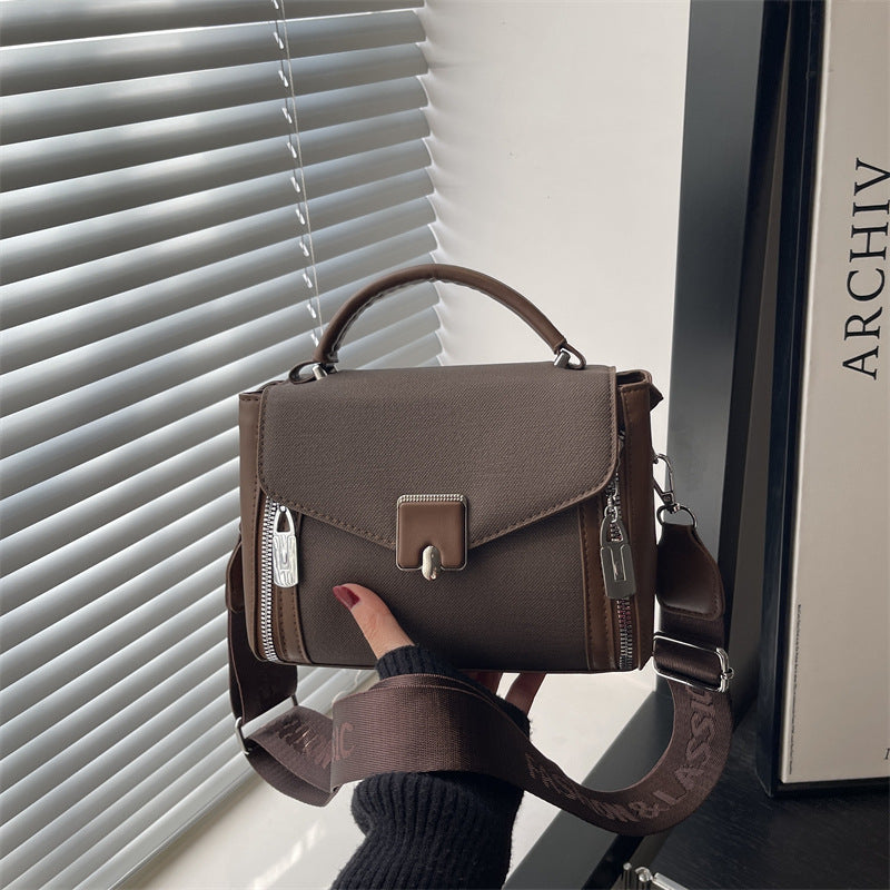 Damen elegante Handtasche mit praktischen Reißverschlussfächern Nord Taschen