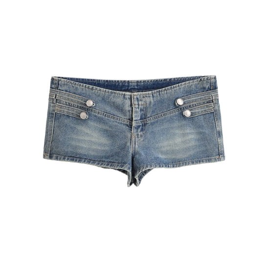 Damen Jeansjacke im Military-Stil mit Stehkragen und dekorativen Zierknopfleisten Nord Taschen