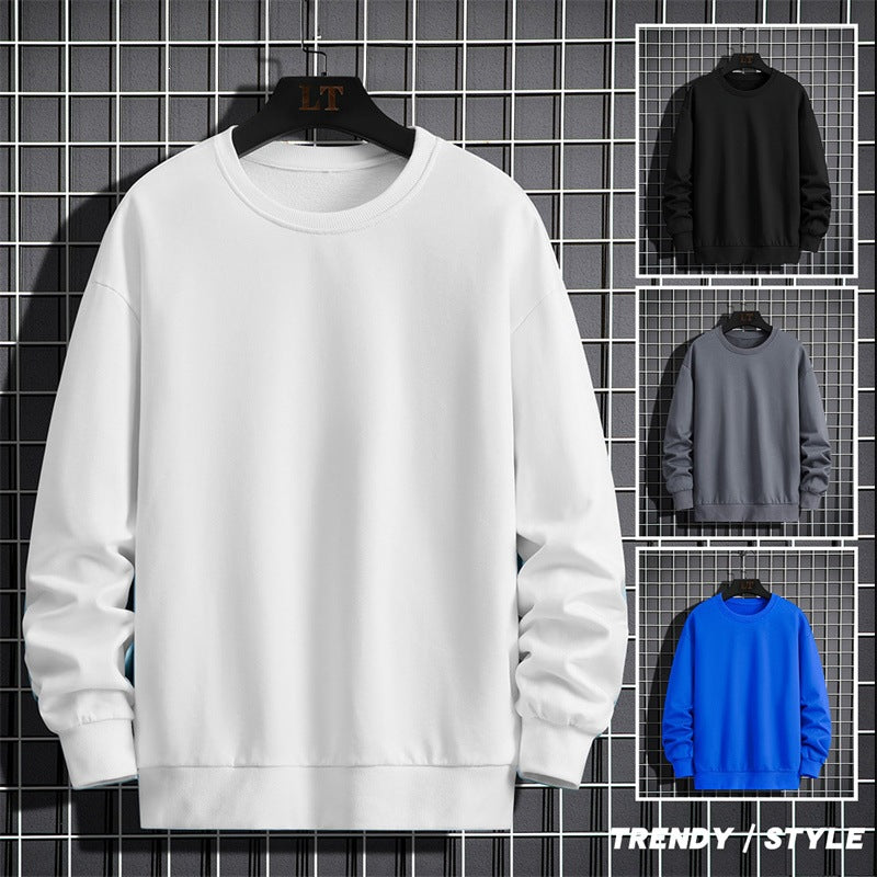 Herren Schlichtes Oversize Rundhals‑Sweatshirt aus schwerer Baumwollmischung mit gerippten Bündchen Nord Taschen