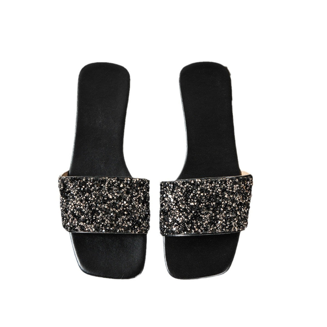 Damen Glamouröse Riemensandalen mit funkelnden Strassdetails