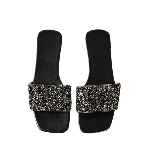 Damen Glamouröse Riemensandalen mit funkelnden Strassdetails