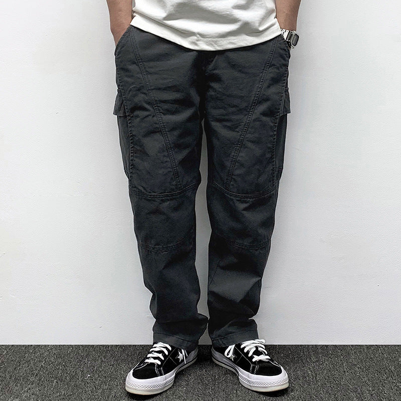 Herren Lässige Baggy-Cargo-Hose mit Knieabnähern, Multitaschen und Workwear-Details Nord Taschen