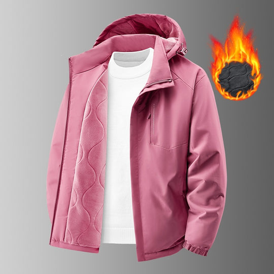 Herren Thermo-Outdoorjacke mit gesteppter Fleece-Innenlage, wind- und wasserabweisender Hülle & Kapuze Nord Taschen
