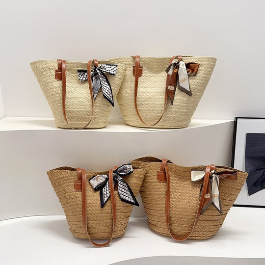 Damen elegante Strandtasche mit modischem Knotenakzent Nord Taschen