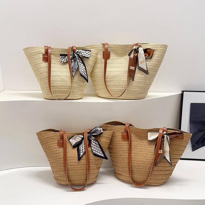 Damen elegante Strandtasche mit modischem Knotenakzent Nord Taschen