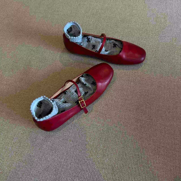 Damen elegante Mary Jane Ballerinas mit praktischer Schnallenverzierung