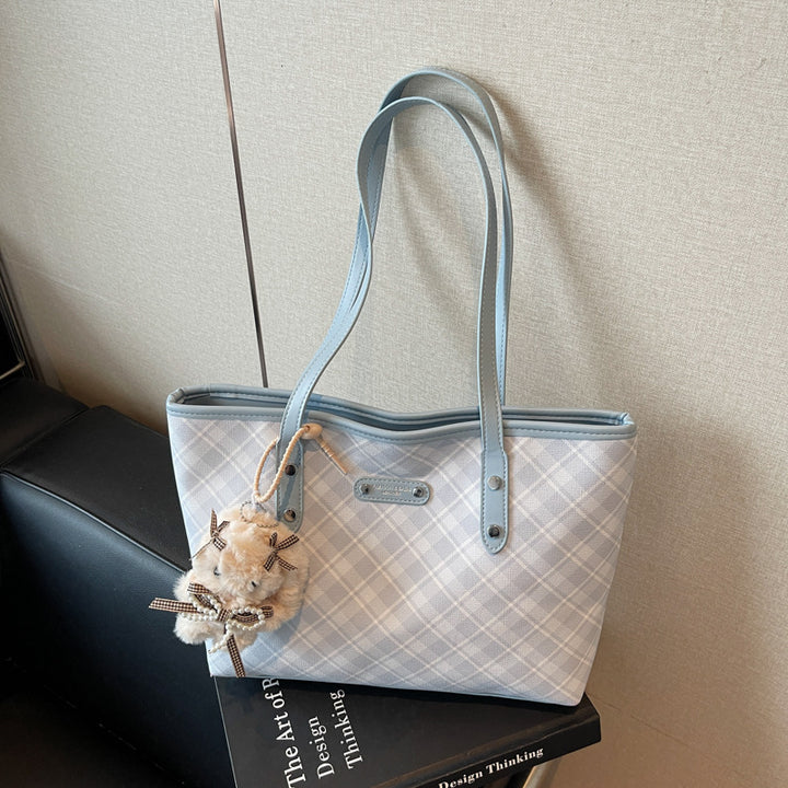 Damen modische Tragetasche im karierten Design Nord Taschen