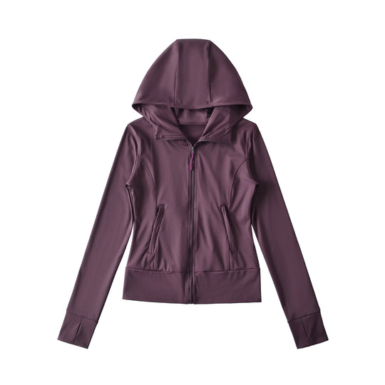 Damen Kapuzen-Sportjacke mit durchgehendem Reißverschluss, taillierter Passform und integrierten Reißverschlusstaschen Nord Taschen