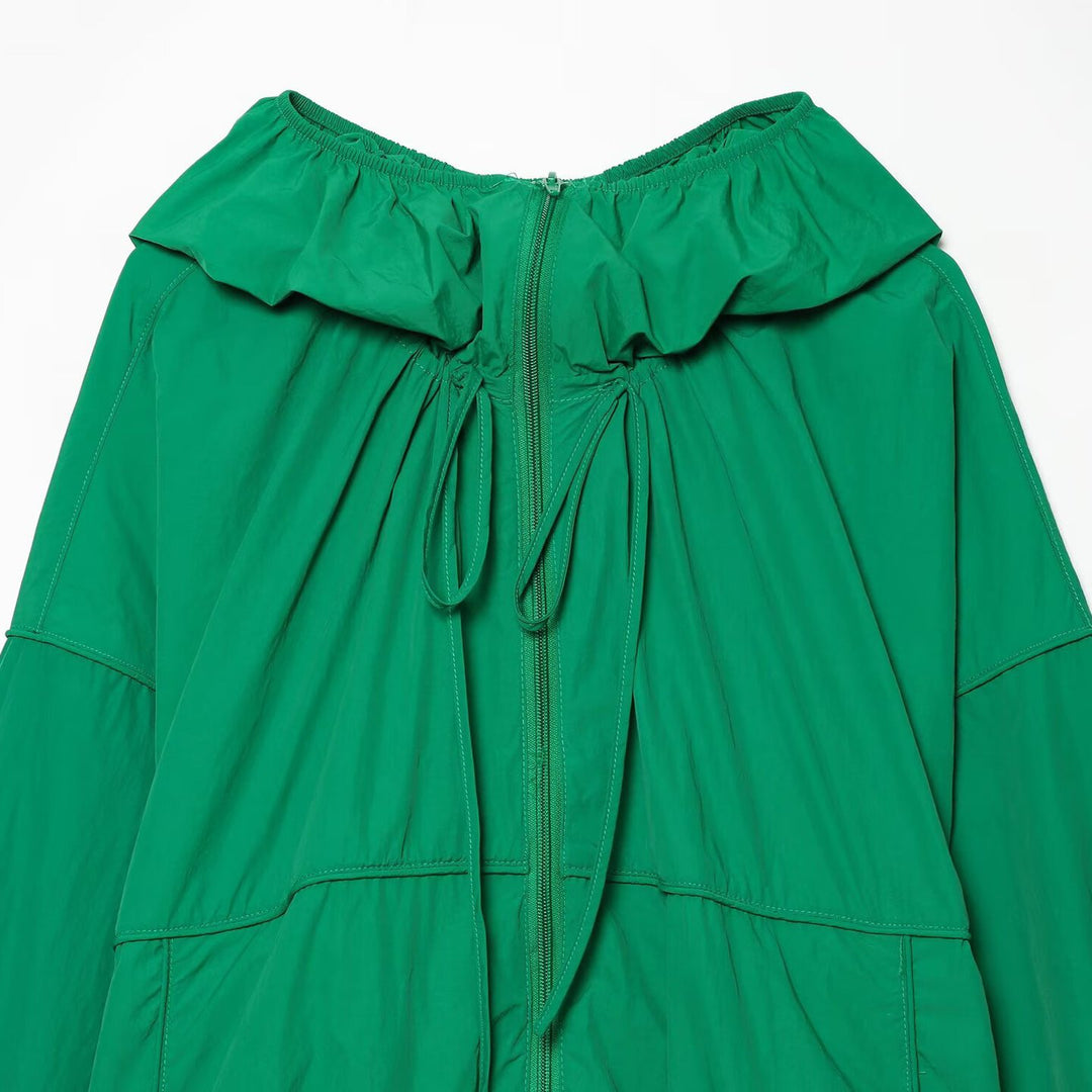 Damen Leichte Kapuzenjacke im Oversize‑Look mit Kordelzug und Gummbund Nord Taschen
