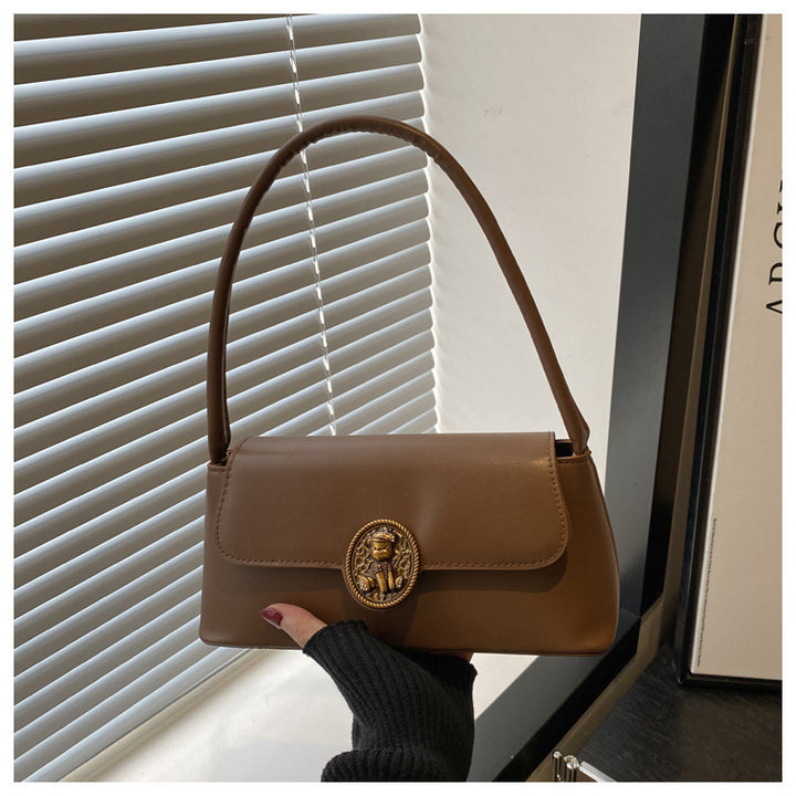 Damen elegante Umhängetasche mit goldfarbener Schnalle Nord Taschen