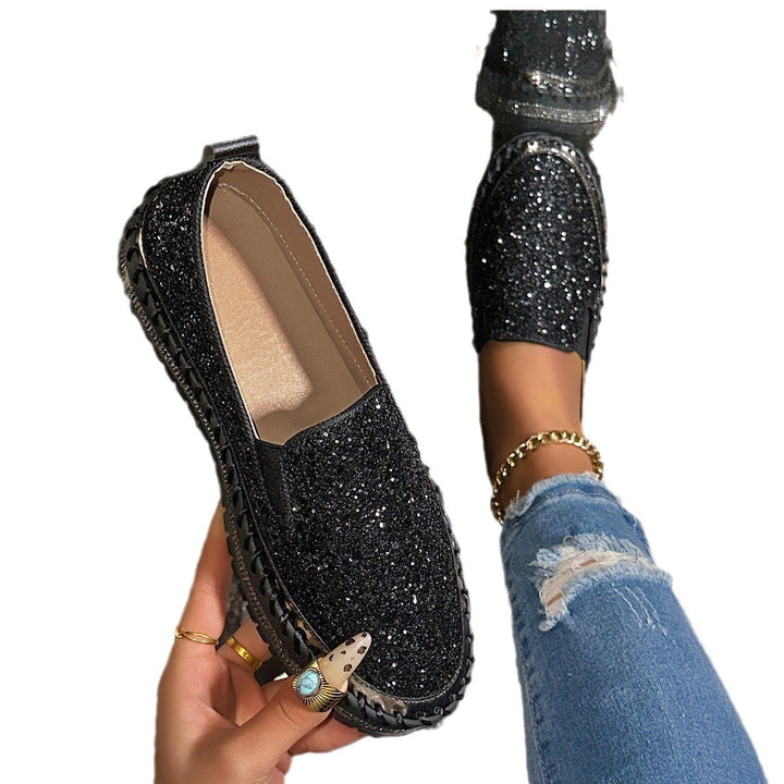 Damen Slip-On Glitzer Sneakers