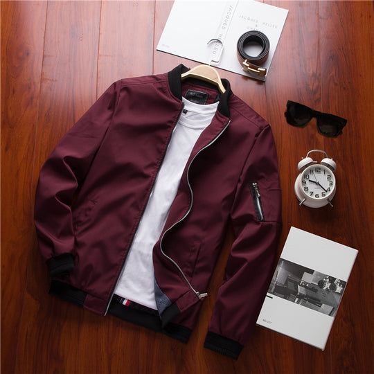 Herren leichte Nylon-Bomberjacke mit Ärmeltasche, gerippten Bündchen und minimalistischem Pilotencut Nord Taschen