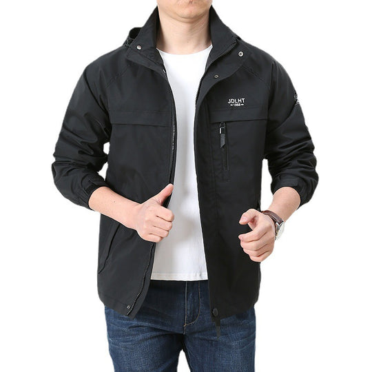 Herren Atmungsaktive Übergangs-Softshelljacke im Field‑Stil mit verdeckter Kapuze und Reißverschluss‑Brusttasche Nord Taschen