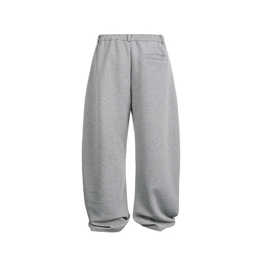 Damen Weite Cropped-Sweathose mit Gürtelschlaufen, Bundfalten und ballonförmigem Saum Nord Taschen
