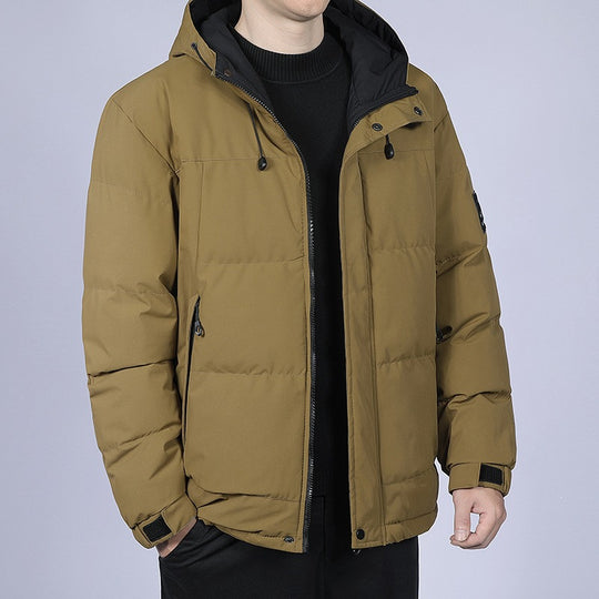 Herren Kurz geschnittene gesteppte Winterjacke mit Kapuze, winddichter Membran & verstellbaren Manschetten Nord Taschen