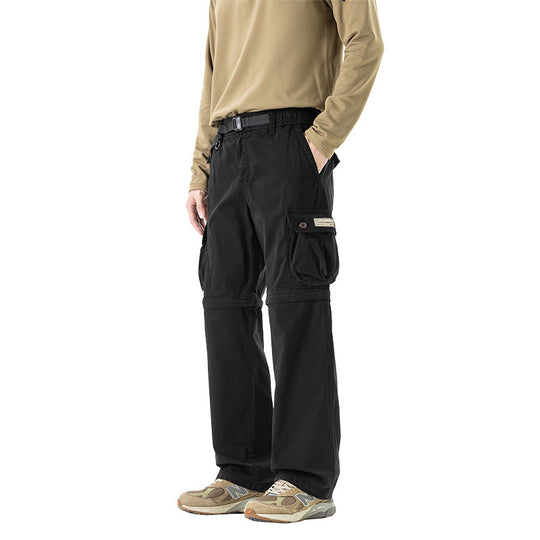 Herren Abnehmbare Cargo-Zip-Hose mit Reißverschluss-Bein, Multifachtaschen und integriertem Gürtel Nord Taschen
