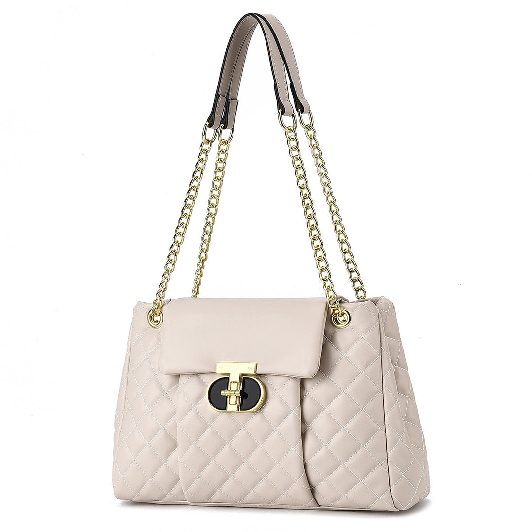 Damen elegante Quilted Handtasche mit Kette Nord Taschen