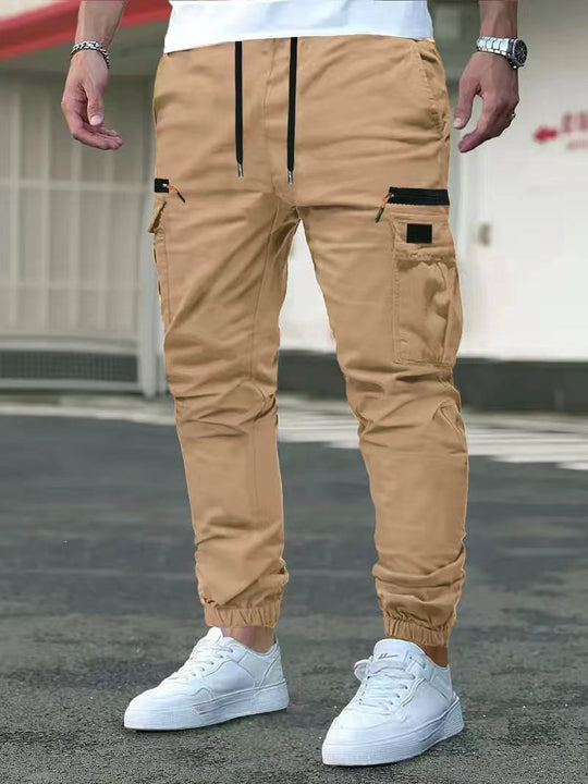 Herren Cargo-Jogginghose mit multifunktionalen Reißverschluss- und Klappentaschen, elastischem Bund & Bündchen Nord Taschen