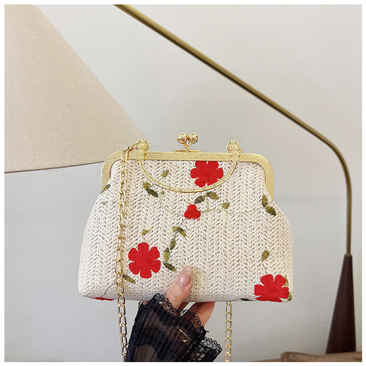 Damen elegante Handtasche mit floralem Muster Nord Taschen