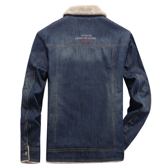 Herren Denim Jacke mit weichem Fleecefutter Nord Taschen