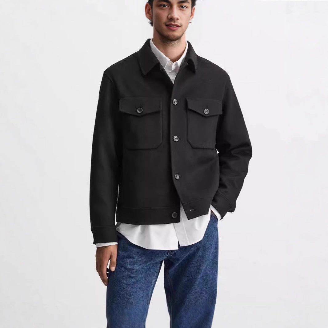 Herren Overshirt-Jacke mit aufgesetzten Brusttaschen und kastigem Schnitt Nord Taschen