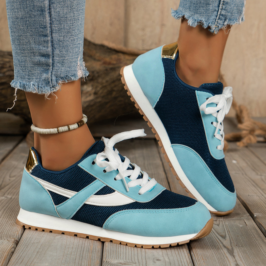 Damen  leichte Retro-Lauf-Sneaker mit verstärkter Zehenkappe, atmungsaktivem Mesh-Obermaterial und profilierter Gummilaufsohle Nord Taschen