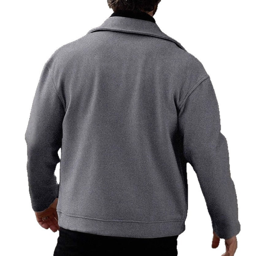 Herren Modische Winterjacke mit hohem Kragen und asymmetrischem Reißverschluss Nord Taschen