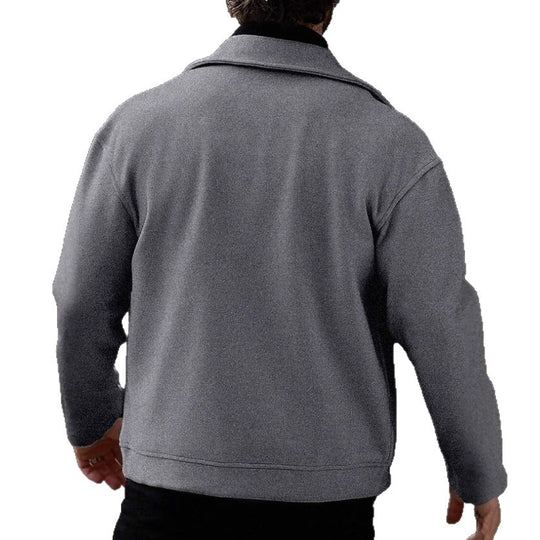 Herren Modische Winterjacke mit hohem Kragen und asymmetrischem Reißverschluss Nord Taschen