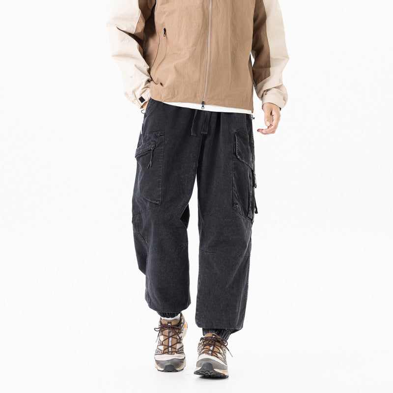 Herren Utility-Cargo-Jogger mit Gummibund, Mehrfachtaschen und Kordelzug Nord Taschen