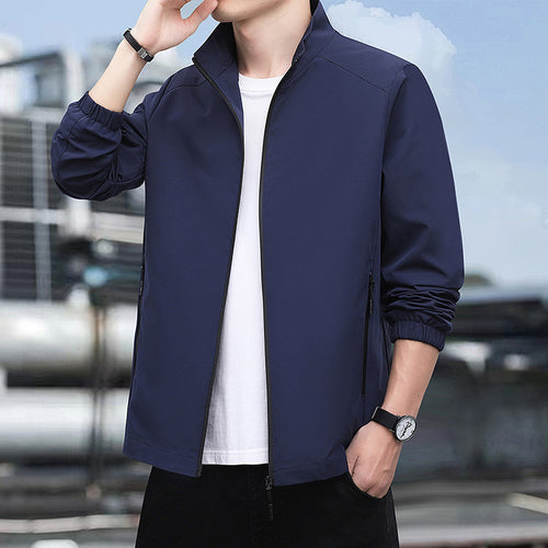 Herren Leichte Softshelljacke mit Stehkragen, durchgehendem Reißverschluss und elastischen Bündchen Nord Taschen