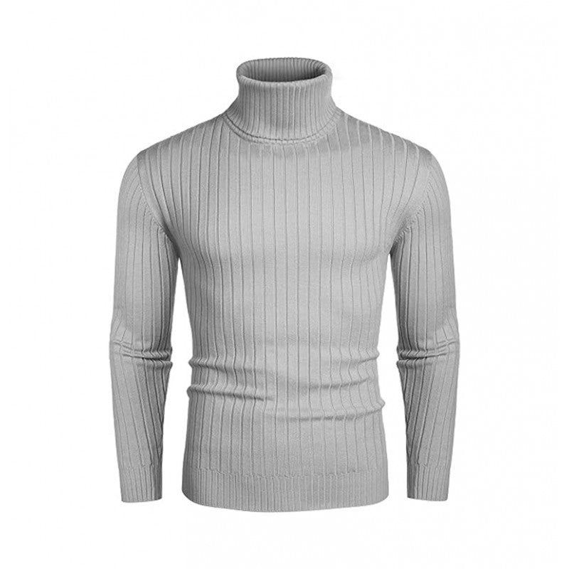 Herren gerippter Rollkragenpullover aus Feinstrick mit taillierter Silhouette Nord Taschen