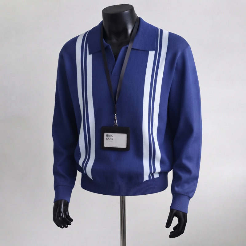 Herren Modischer Pullover mit Stripes Nord Taschen