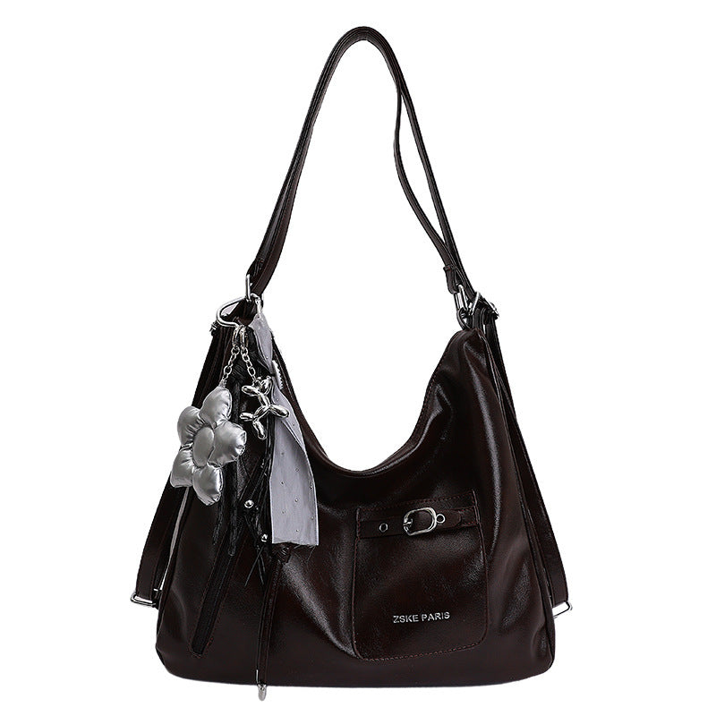 Damen Hobo-Tasche aus schmeichelndem Kunstleder mit praktischen Fächern Nord Taschen