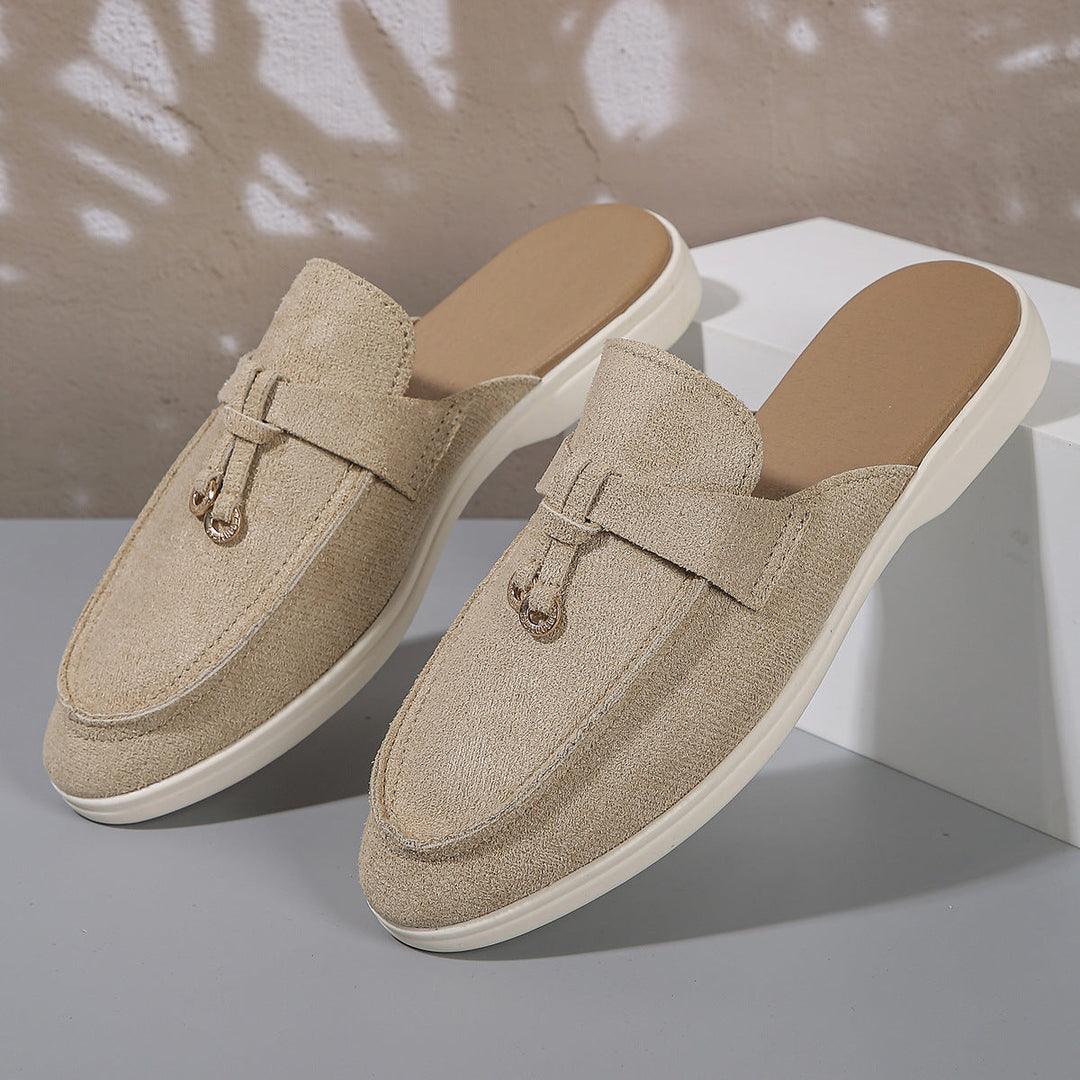 Damen Mokassin-Pantoletten mit elegantem Design und hochwertiger Oberflächenstruktur