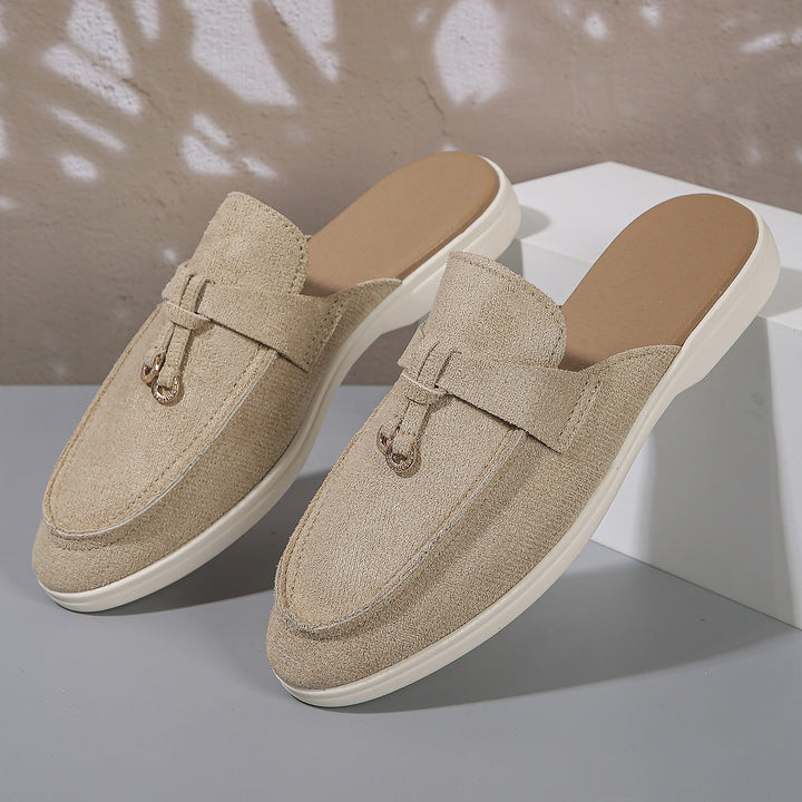 Damen Mokassin-Pantoletten mit elegantem Design und hochwertiger Oberflächenstruktur