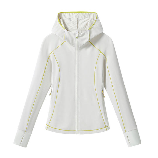 Damen Leichte Softshell-Kapuzenjacke mit ergonomischen Kontrastnähten und Daumenloch Nord Taschen