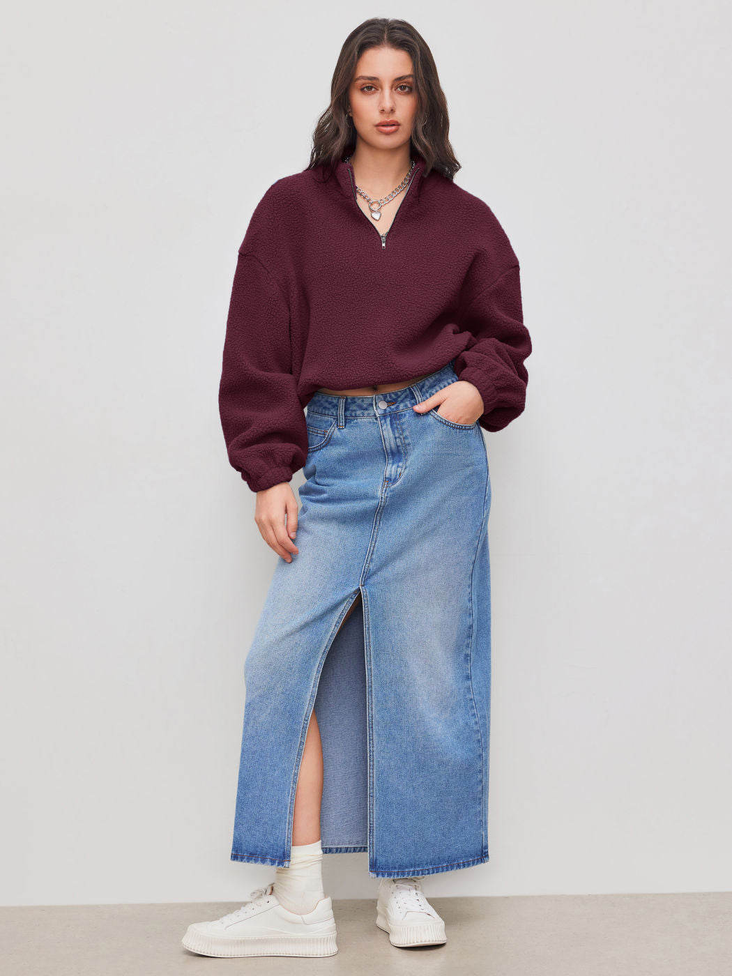 Damen Weiches und lässiges Sweatshirt Nord Taschen