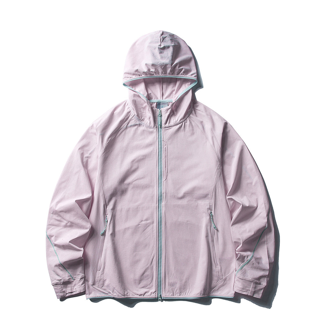 Damen Leichte Ripstop-Outdoor-Kapuzenjacke mit Raglanärmeln und Reißverschlusstaschen Nord Taschen