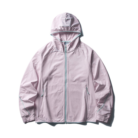 Damen Leichte Ripstop-Outdoor-Kapuzenjacke mit Raglanärmeln und Reißverschlusstaschen Nord Taschen