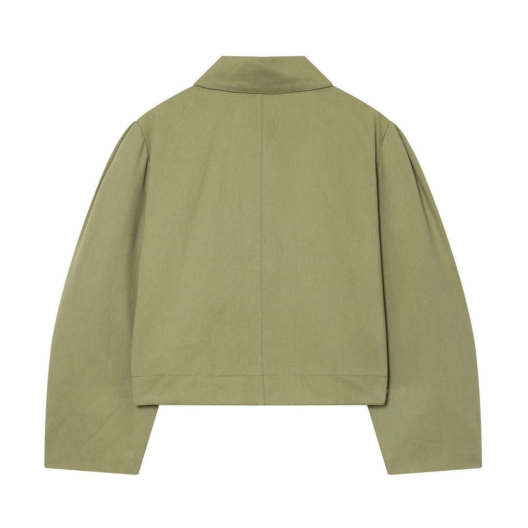 Damen Gekürzte Boxy-Utility-Jacke mit Kellerfalten und Pattentaschen Nord Taschen