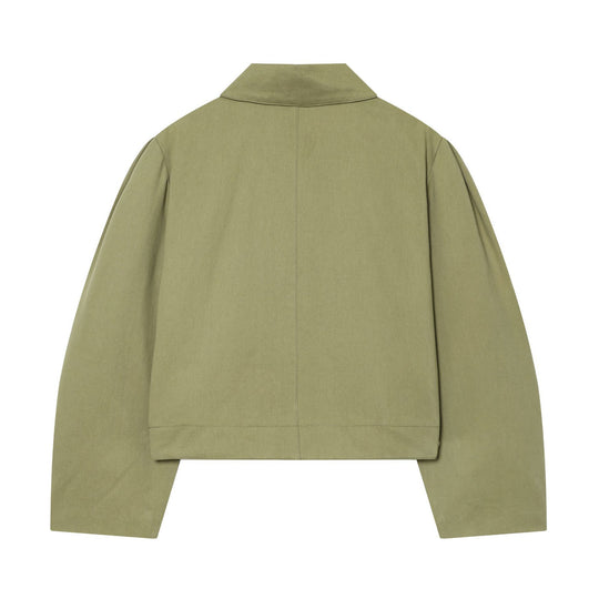Damen Gekürzte Boxy-Utility-Jacke mit Kellerfalten und Pattentaschen Nord Taschen