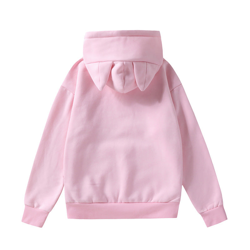 Damen Kapuzenpullover mit Katzenohren oversized Sweatshirt mit Kängurutasche und Kordelzug Nord Taschen
