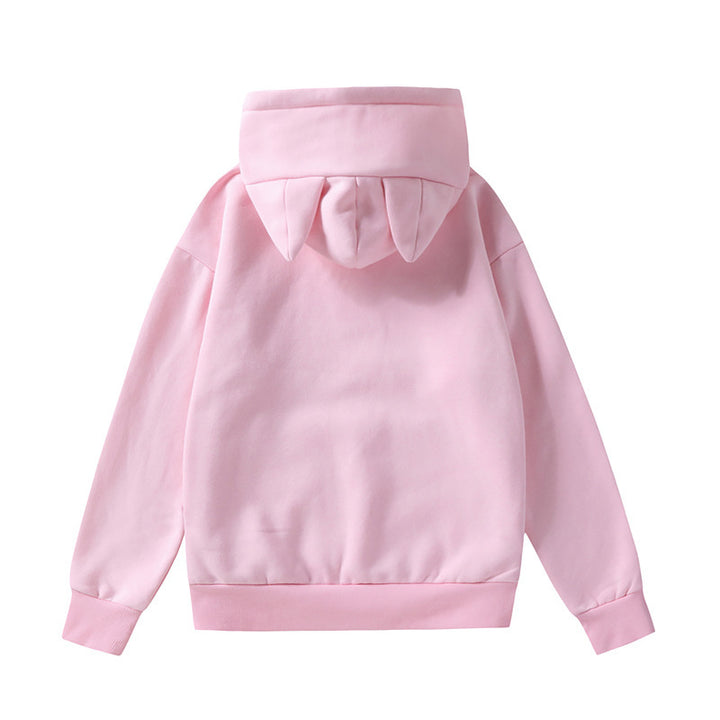 Damen Kapuzenpullover mit Katzenohren oversized Sweatshirt mit Kängurutasche und Kordelzug Nord Taschen