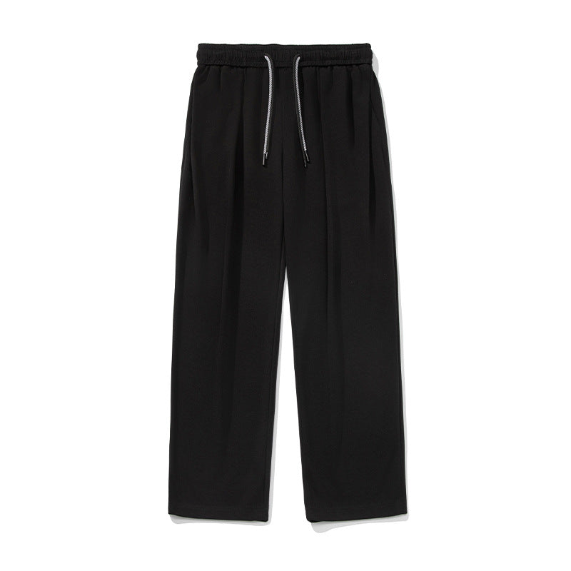 Unisex Weite Lounge-Palazzo-Hose mit Kellerfalten, elastischem Bund und Kordelzug Nord Taschen
