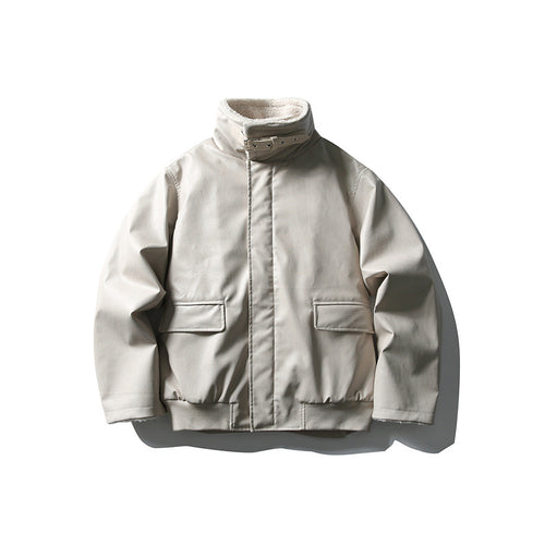 Herren Kurzer Boxy-Blouson mit verstellbarem Schnallenkragen und Teddy-Innenfutter Nord Taschen