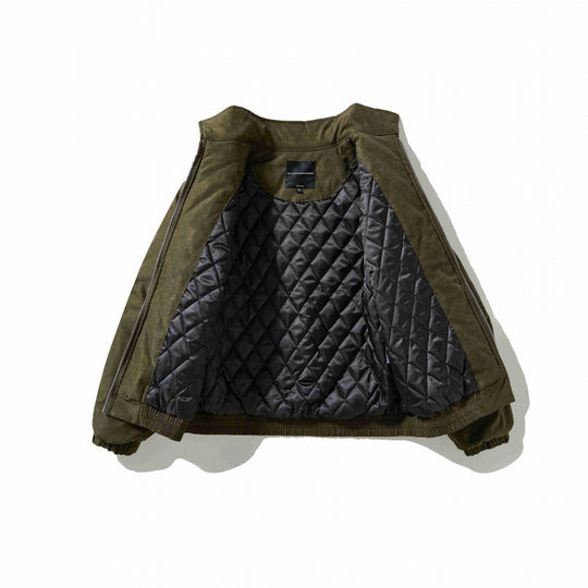Herren Leicht wattierte Canvas-Fieldjacke mit Hemdkragen, verdeckter Nahtdetail-Optik und elastischem Bund Nord Taschen